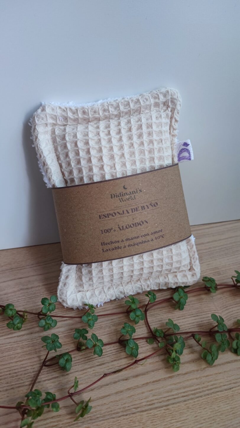 Esponja de baño Waffle Neutral